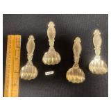 Silver Tone Shell Serving Scoops (Lot of 4)