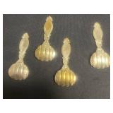 Silver Tone Shell Serving Scoops (Lot of 4)