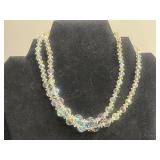 VTG Crystal & Glass Beaded Necklaces & Earring Mixed Lot