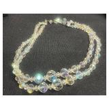 VTG Beaded Necklace Lot - Black, Clear & Purple Glass (Lot of 4)