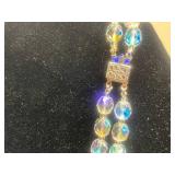 VTG Beaded Necklace Lot - Black, Clear & Purple Glass (Lot of 4)