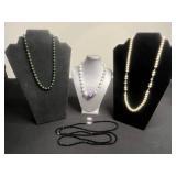 VTG Beaded Necklace Mixed Lot (Lot of 4) - One with 925 Clasp