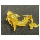 VTG Brooches - K.J.L. and Unsigned Fish Pins (Lot of 2)