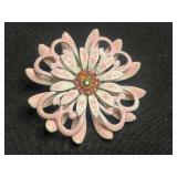 VTG Floral Brooches Costume Jewelry (Lot of 4) - one D. vonFurstenburg