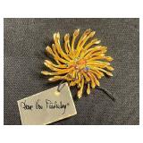 VTG Floral Brooches Costume Jewelry (Lot of 4) - one D. vonFurstenburg