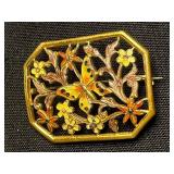 Brooch Pin Lot of 4 - Van S. Authentics Eagle, Horse, Floral & Scroll