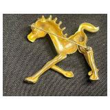 Brooch Pin Lot of 4 - Van S. Authentics Eagle, Horse, Floral & Scroll