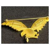 Brooch Pin Lot of 4 - Van S. Authentics Eagle, Horse, Floral & Scroll