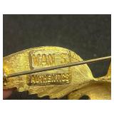 Brooch Pin Lot of 4 - Van S. Authentics Eagle, Horse, Floral & Scroll