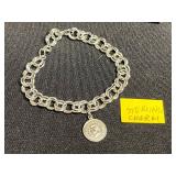 Sterling Silver Jewelry Mixed Lot - Necklace, Bracelet & Brooch