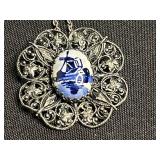 Sterling Silver Jewelry Mixed Lot - Necklace, Bracelet & Brooch
