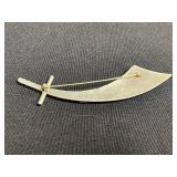 VTG Sterling Silver Butterfly Charm Necklace - Sword Gemstone Brooch & Jimmie Allen Air Races Bracelet