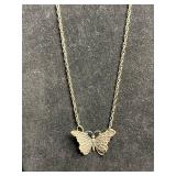 VTG Sterling Silver Butterfly Charm Necklace - Sword Gemstone Brooch & Jimmie Allen Air Races Bracelet