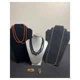 VTG Mixed Lot of Jewelry Necklaces & Pins (Lot of 5)