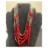 VTG Glass Bead Jewelry Mixed Lot of 4