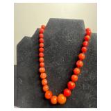 Red Glass Bead Necklace Mixed Lot - 3 Pieces
