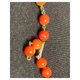 Red Glass Bead Necklace Mixed Lot - 3 Pieces
