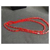 Red Glass Bead Necklace Mixed Lot - 3 Pieces