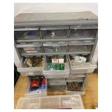 Lot Including Small Parts Organizer w Hardware & Watch Bushings