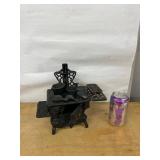 Crescent Cast Iron Toy Cook Stove Miniature w Pots Pans & Accessories
