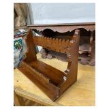 Lot Including Vintage Carved Wood Wall Shelf & Hanging Rack Decor