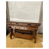 Lot Including Vintage Carved Wood Wall Shelf & Hanging Rack Decor