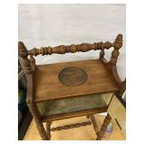 Antique Wood Smoking Stand Tobacco Cabinet Turned Spindles Good