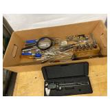 Lot Including Precision Hand Tools Digital Caliper Pin Vises More