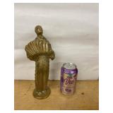 Red Wing Pottery Accordion Player Figural Statue Brown Glaze Vintage