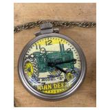 Novelty Bradley Pocket Watch Pair Mickey Mouse & John Deere Untested