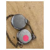 Novelty Bradley Pocket Watch Pair Mickey Mouse & John Deere Untested