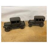 Vintage Cast Iron Automobile Still Banks Pair Early Car Forms Fair
