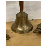 Lot Including Brass Hand Bell Elephant Bank Turtle Trinket Box