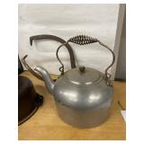 Lot Including Griswold Cast Iron Dutch Oven Kettle & Ice Tongs Fair