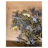 Vintage Clock Winding Key Assortment Mixed Brass Steel Repair Parts