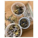 Vintage Clock Winding Key Assortment Mixed Brass Steel Repair Parts