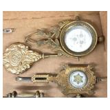Lot Including Antique Clock Pendulums Brass Bobs Parts Repair