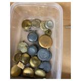 Lot Including Antique Clock Pendulums Brass Bobs Parts Repair