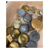 Lot Including Antique Clock Pendulums Brass Bobs Parts Repair