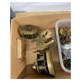 Lot Including Antique Clock Movements Parts Dial Bezel Mixed Repair