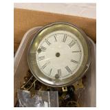 Lot Including Antique Clock Movements Parts Dial Bezel Mixed Repair