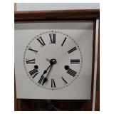 Antique Wood Mantel Shelf Clock Roman Dial Pendulum Approx. 11in