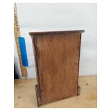 Antique Wood Mantel Shelf Clock Roman Dial Pendulum Approx. 11in