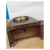Sessions Mantel Clock Arched Wood Case Brass Bezel Approx 14in Tall
