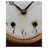 New Haven Peale Mantel Clock Inlaid Wood Case 8 Day Strike See Photos