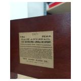 New Haven Peale Mantel Clock Inlaid Wood Case 8 Day Strike See Photos
