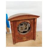 William Gilbert mantel clock movement in case, missing dial, parts
