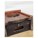 William Gilbert mantel clock movement in case, missing dial, parts