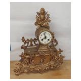Rolseref Paris Antique French Figural Mantel Clock approx 16in Untested