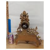 Rolseref Paris Antique French Figural Mantel Clock approx 16in Untested
